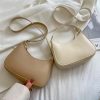 Black PU Leather Shoulder Bag Retro Solid Color Casual Female Hobos Handbags Women’s Fashion Handbags